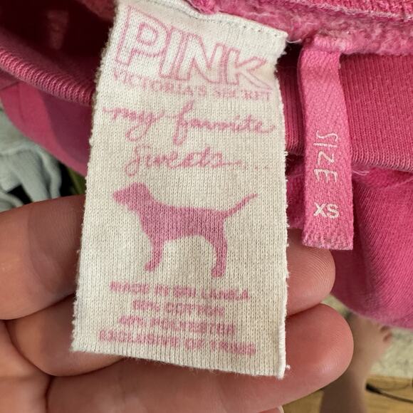 Victorias Secret VS PINK Vintage Y2K Sweatpants Joggers Dog Pup Logo XS Spellout - Picture 9 of 13